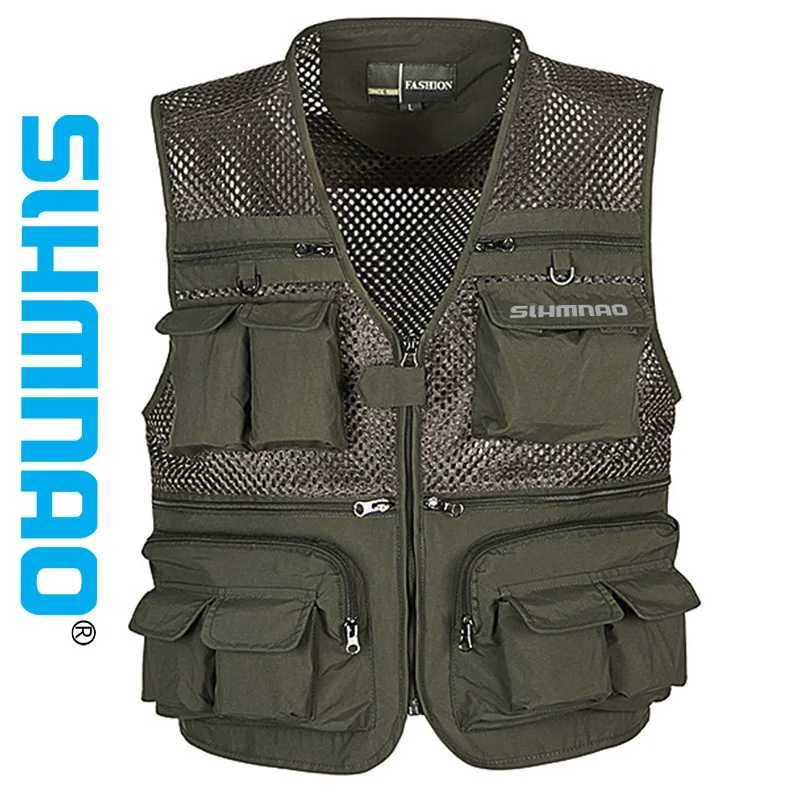 2025 Mens Fishing Vest Tactical Outdoor Equipment Jacket Summer Vest Mens Tool Multi Pocket Mesh Work Sleeveless Jacket Mens X250403