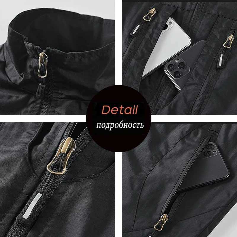 Summer Men Outdoor Cargo Breathable Sleeveless Vest Men Fishing Sport Multi Pocket Vest Coat Man Casual Work Hike Vest Waistcoat X250403