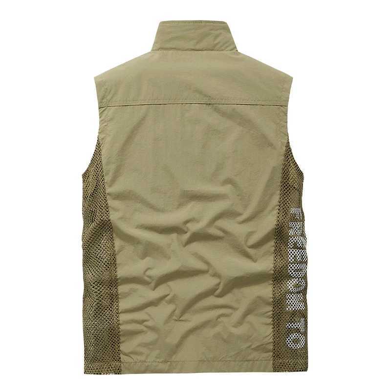 Summer Mens Work Vest Leisure outdoor Men Breathable Mesh Sports Waistcoat Man Photography Fishing Sleeveless Jackets Clothing X250403