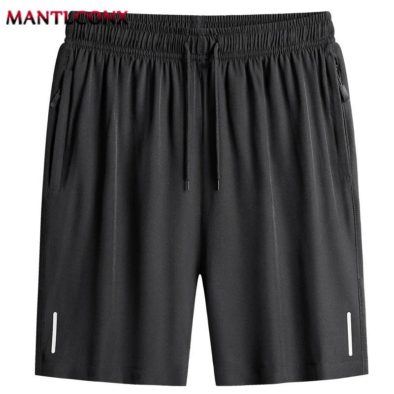 Breathable and fast drying mens summer solid color elastic board shorts gym fitness jogging sports casual 250403e