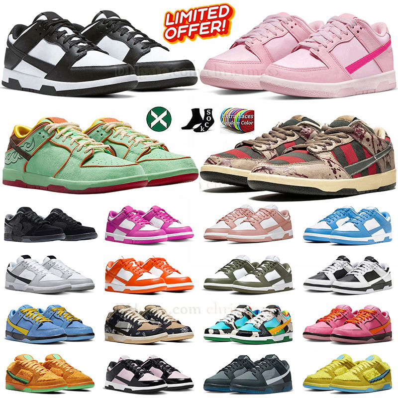 Designer mens running shoes men sneakers low lPanda triple pink Grey Fog Wizards Freddy Krueger Medium Olive UNC Lobster Futura Yuto outdoor dhgate trainers eur36-48