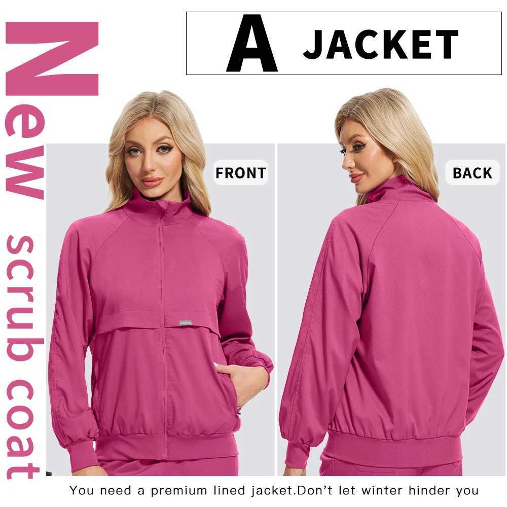 Hospital Outwear Medical Clinical Warm Jackets Doctor Nurse Out Coat Dentistry Nursing Staff Uniforms Long Sleeve Lab Work Wear J251103