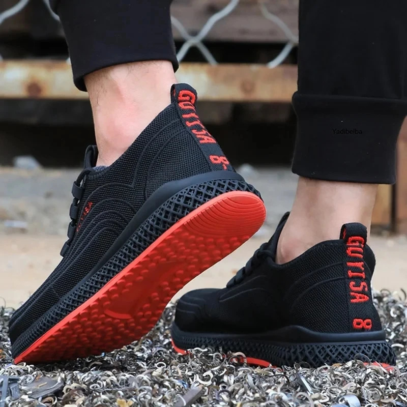 Steel Toe Protective Work Shoes Anti Smash Safety Shoes Men Women Light Work Sneakers Breathable AntiStab Indestructible Shoes 251030