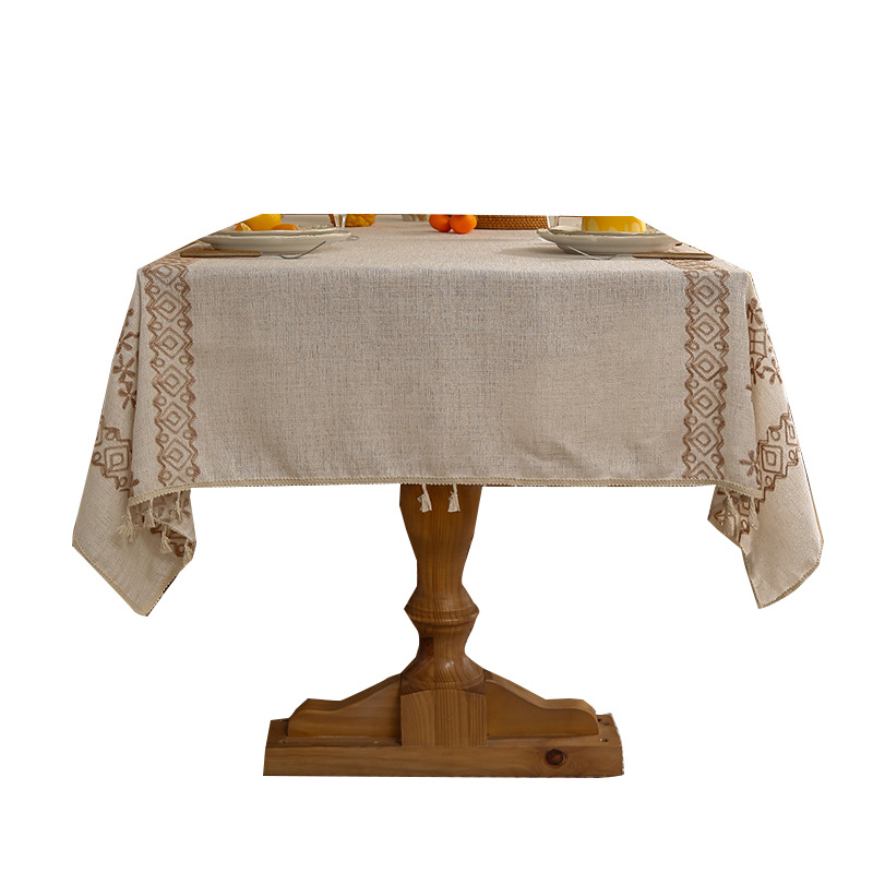New linen minimalist premium tablecloth, solid color, thickened coffee table cover, tablecloth NBDW01