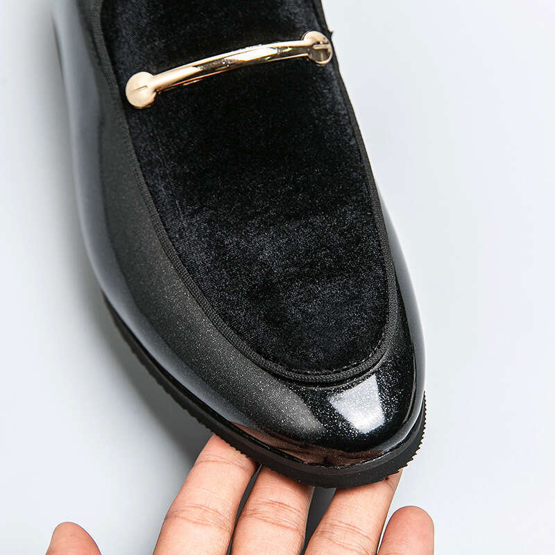 Large Lefu size 46, spring and autumn new shoes, bean for men, patent casual leather shoes
