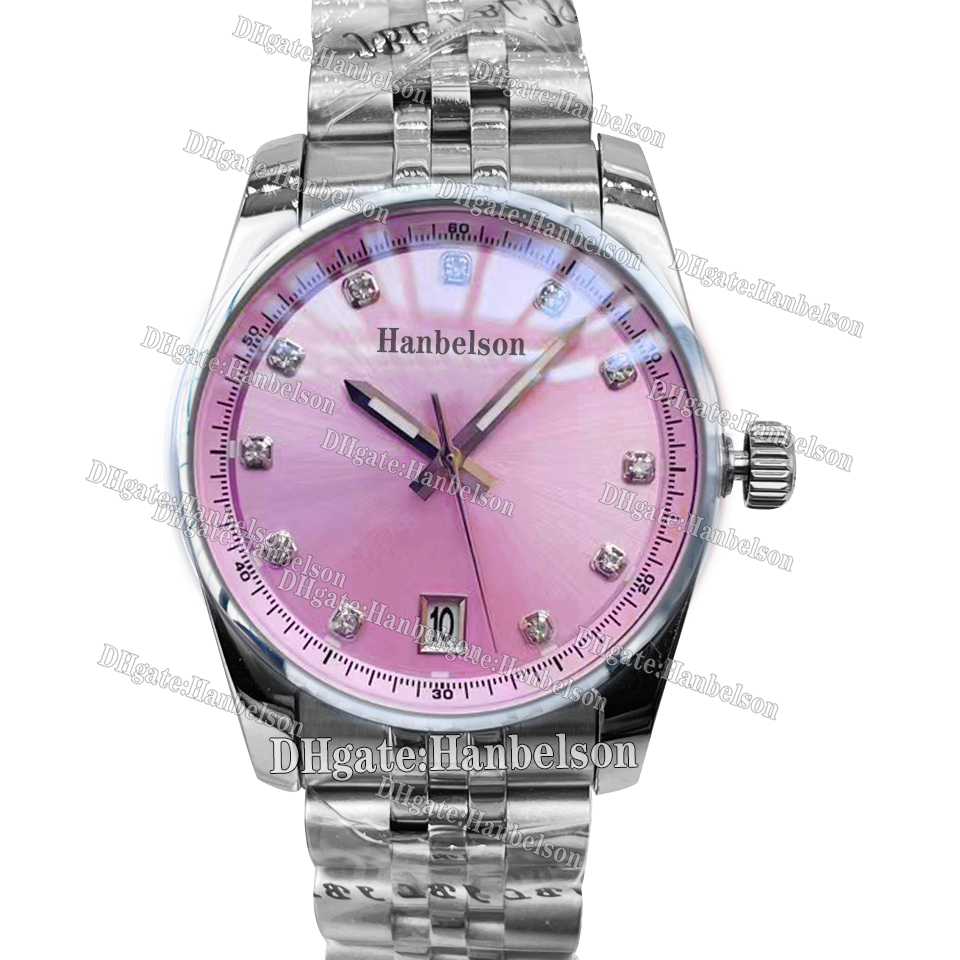 Women's Quartz Watch, Steel Strap, Ladies' watches Pink Sunburst Dial with Diamonds, Multiple Colors Available
