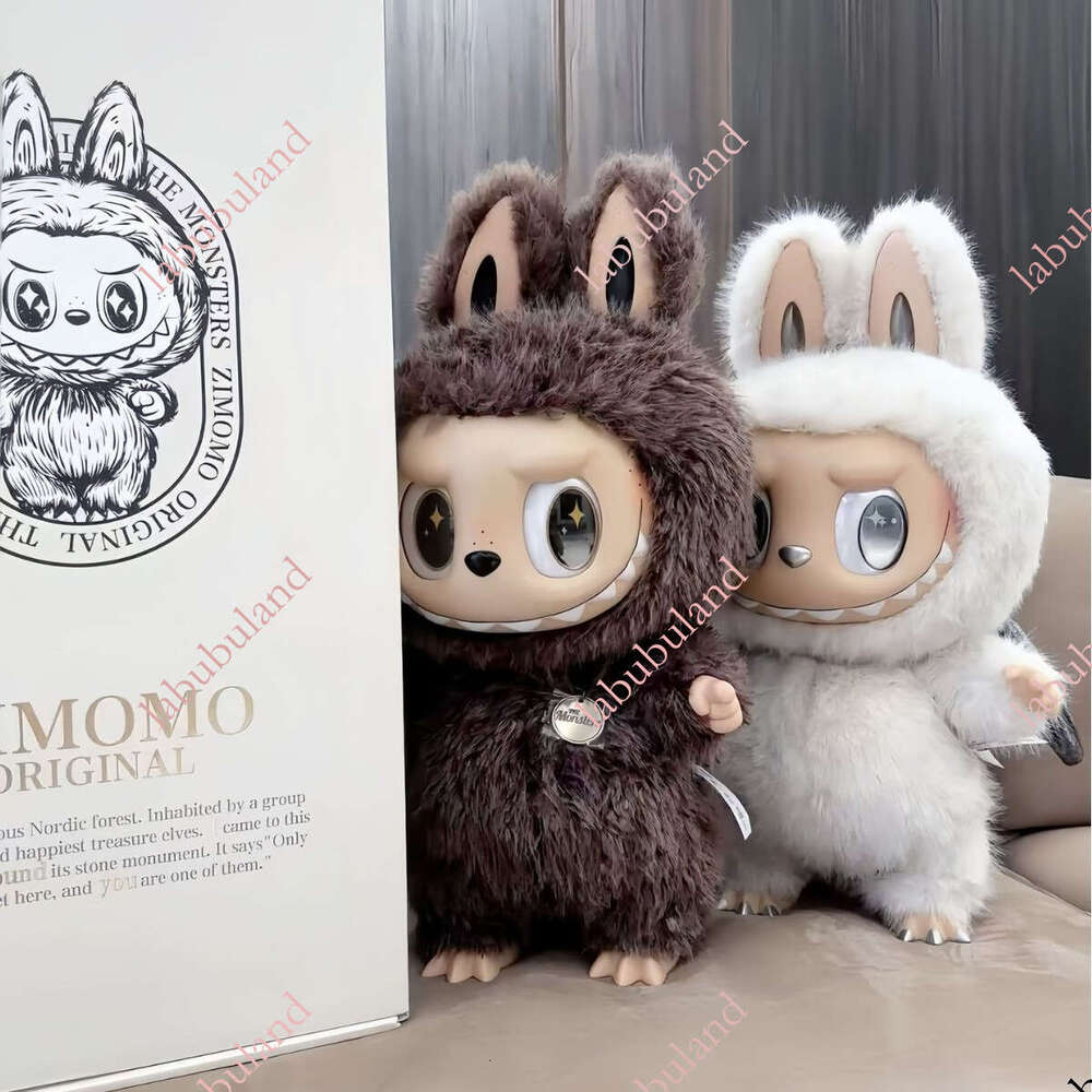 Labubu Zimomo Angel Chief 38cm Big Baby Vinyl Face Blind Box Plush Doll Ornament National Edition