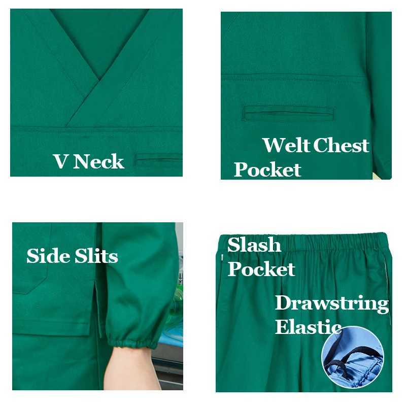 Clearance Medical Scrubs Nursing Uniforms For Women Men Set Top Pant Poplin Long Sleeve Winter Petite Tall OR Workwear XSY105 J251103