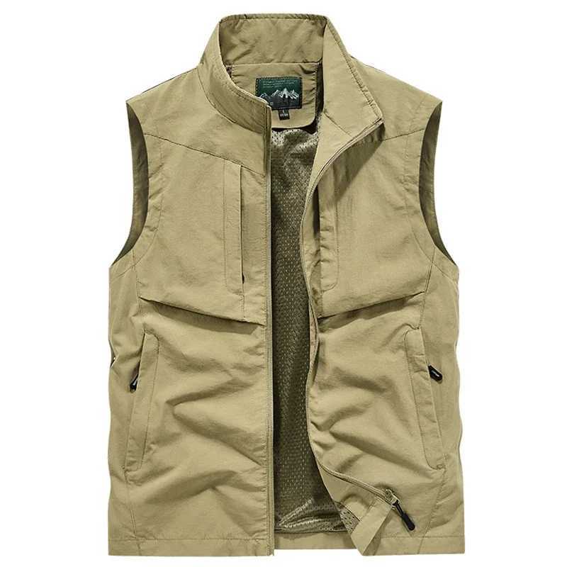 Plus Size 6XL 7XL 8XL Mens Mesh Fishing Vests Lightweight Joggers Sports Sleeveless Jackets for Travel Climbing Hiking Waistcoat X250403