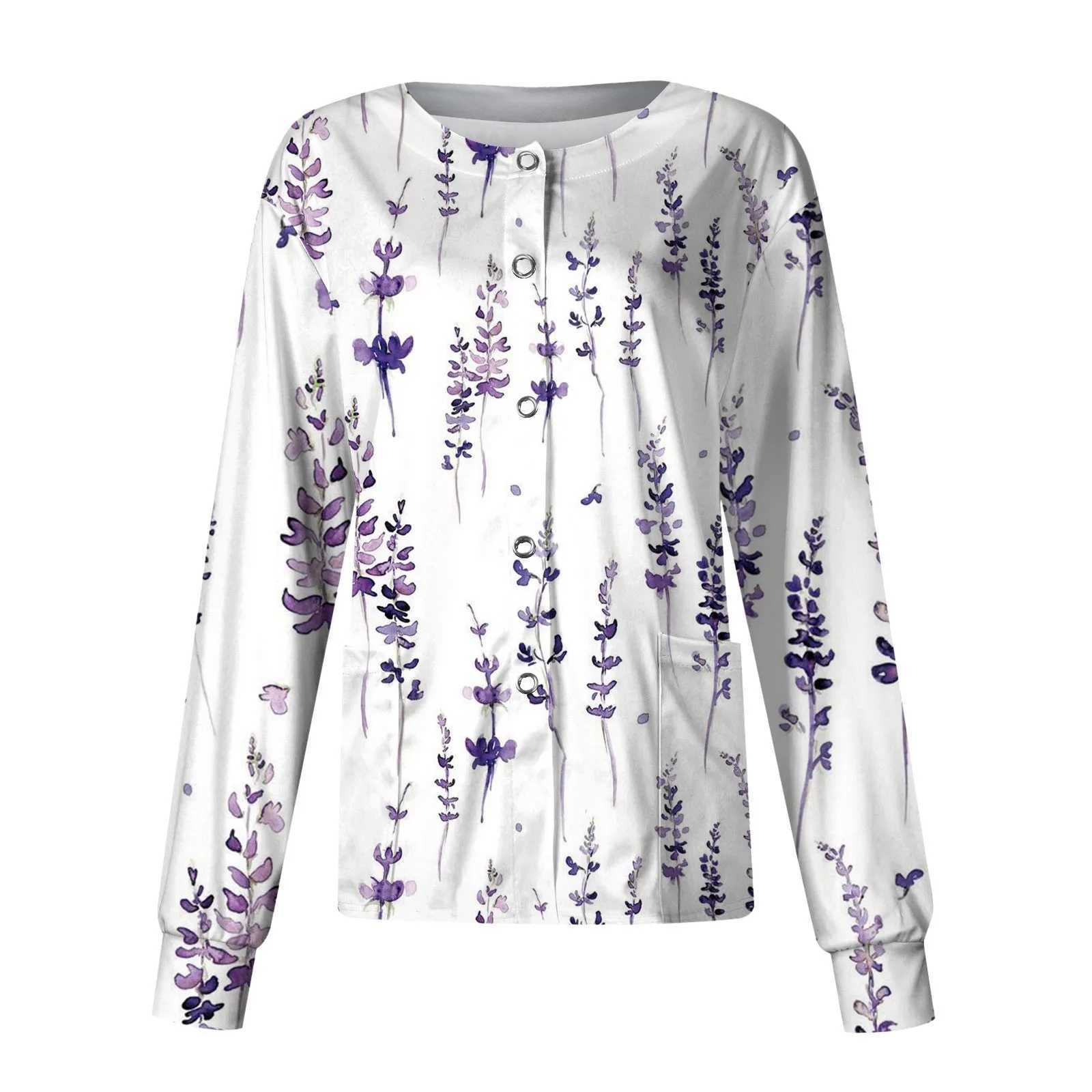 Plus Size Long Sleeve ONeck Blouse Women Uniforms Tops Cartoon Christmas Print Nurse Nursing Costume Jackets Working Uniform J251103