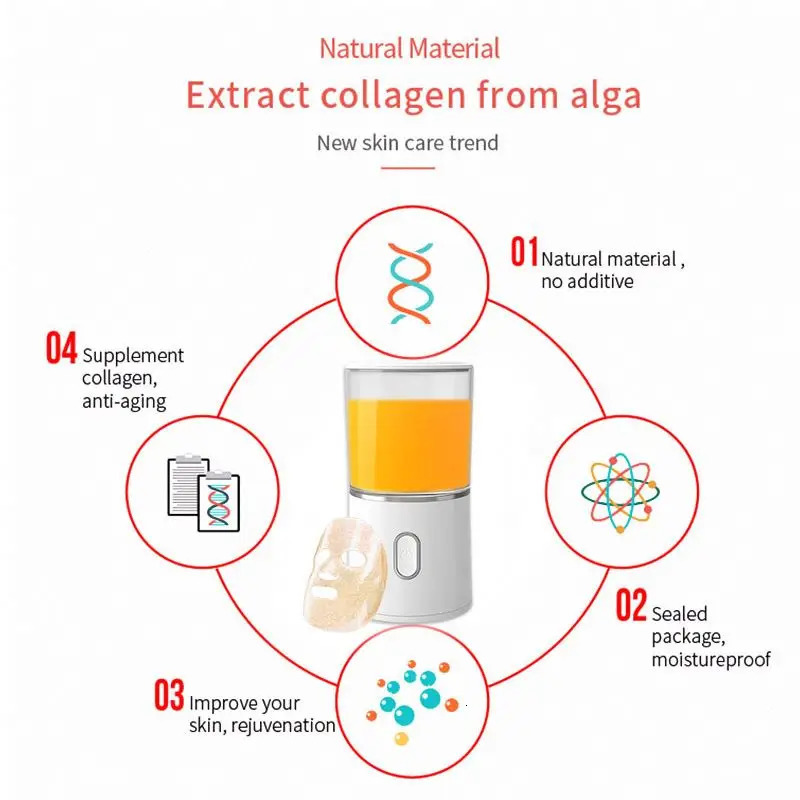 Face Mask Maker Machine Facial Treatment DIY Automatic Fruit Natural Vegetable Collagen Home Use Beauty Salon SPA beauty Device 251030