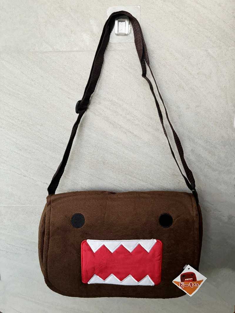 Domo Kun Plush Messenger Bags for Women Men Fashion Cute Cartoon Anime School Bag Brown Crossbody BagsW251103