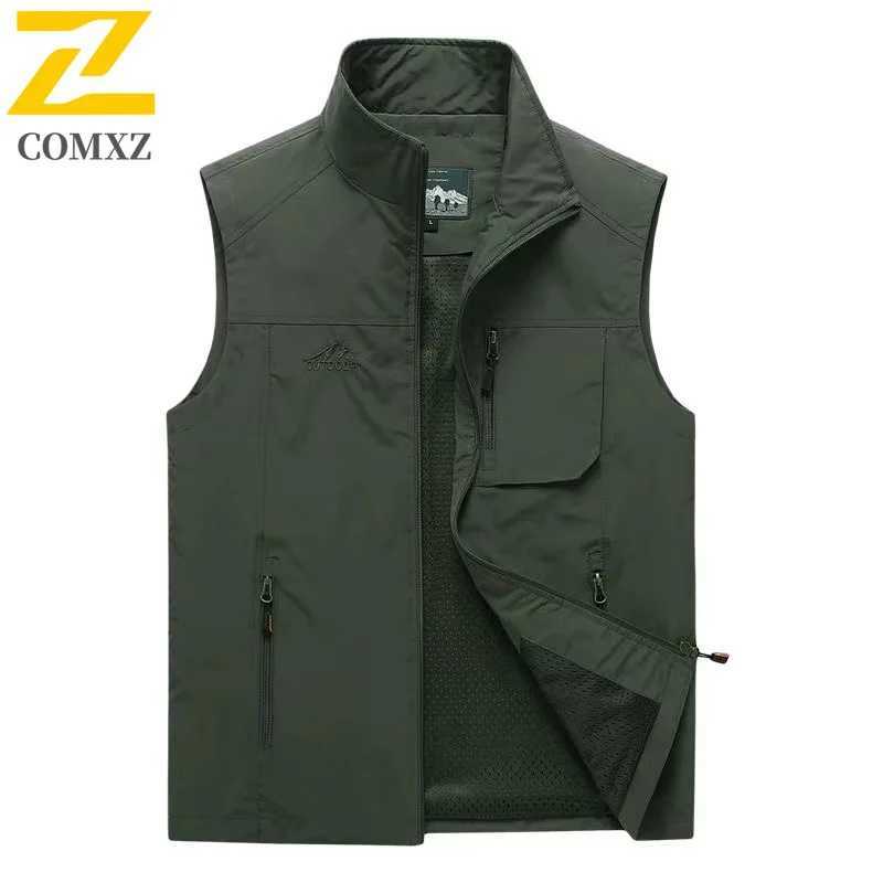 Gorpcore New Vest Men Casual Hiking Fishing Vests Mens 2025 Autumn Photographer Waistcoat Mesh Cargo Sleeveless Tool Jacket 7XL X250403