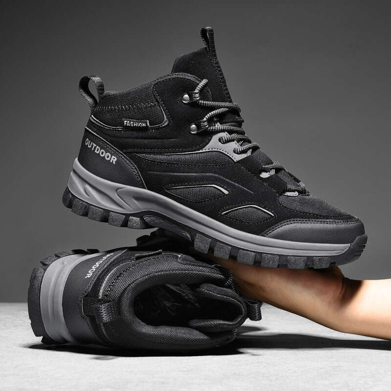 Autumn New Men's Trendy Outdoor Mountaineering Large Youth Lace up Sports and Casual Shoes