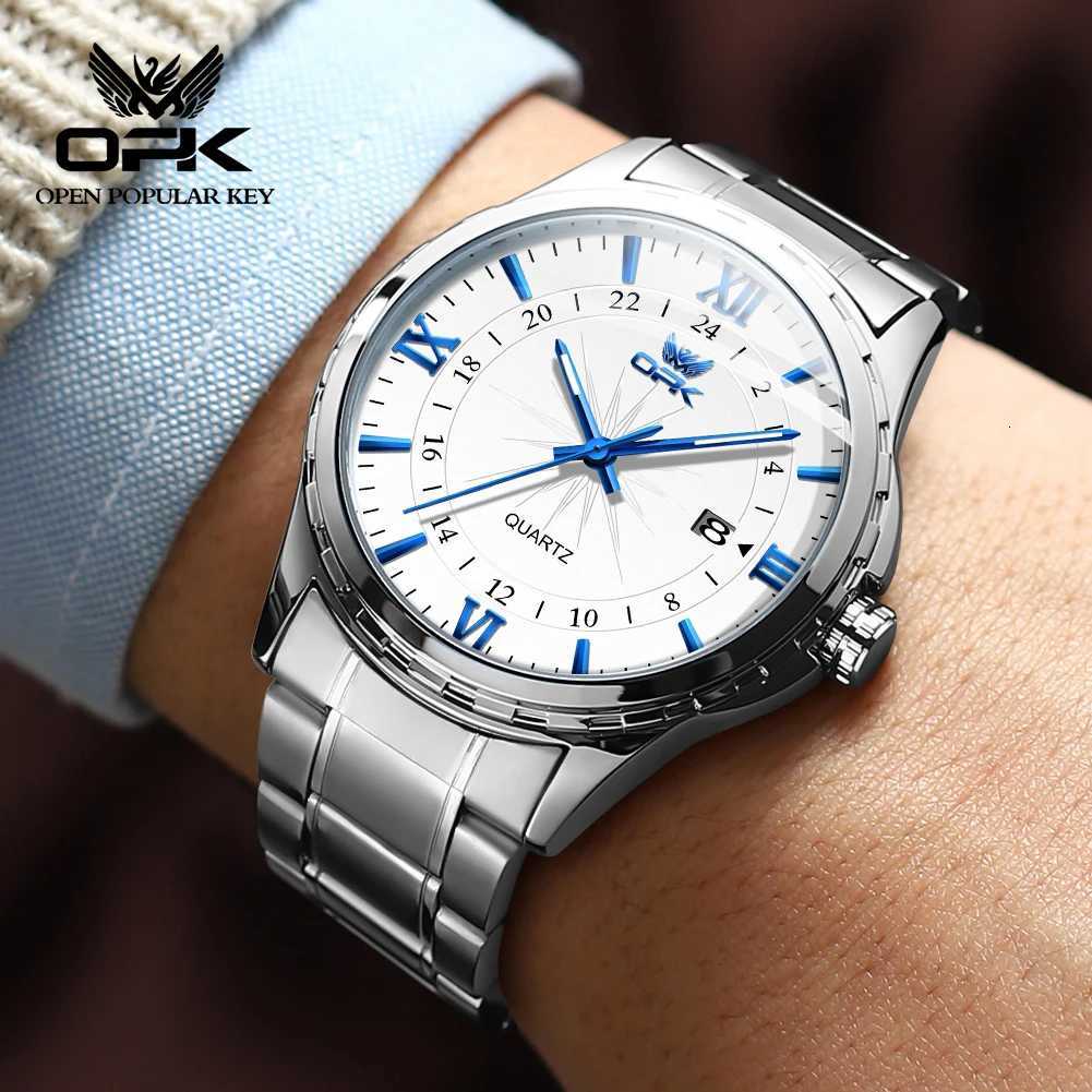OPK Brand Steel Belt Dual Calendar Mens Quartz Watch 6003W251104