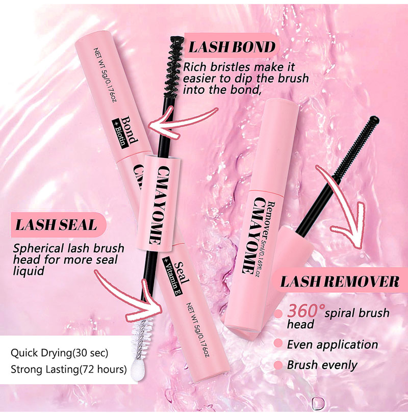 150Pcs DIY Lashes Kit Soft Lightweight Thick Fluffy Individual Eyelashes D Curled Handmade Reusable DIY Segmented Eyelash Extensions Accessory for Eye