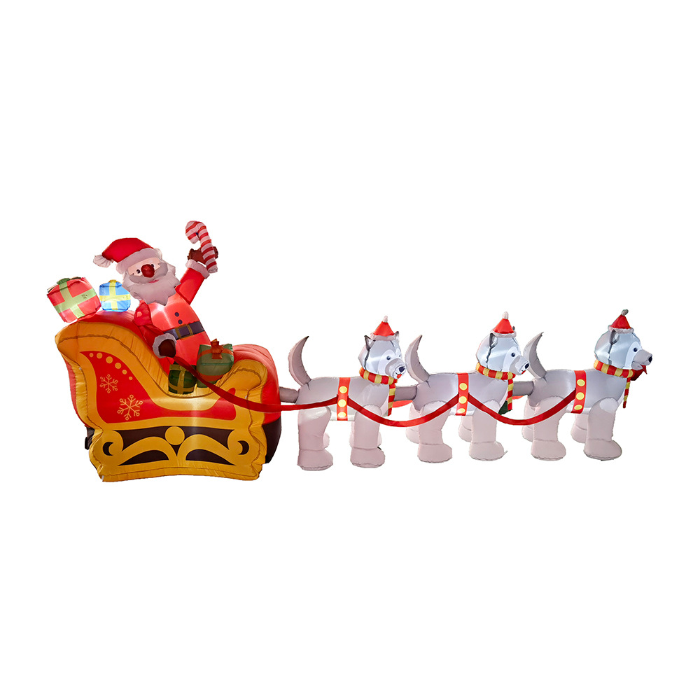 Christmas decorations for the garden: glowing gingerbread snowmen, Santa Claus, Christmas tree, inflatable figures zyc241120