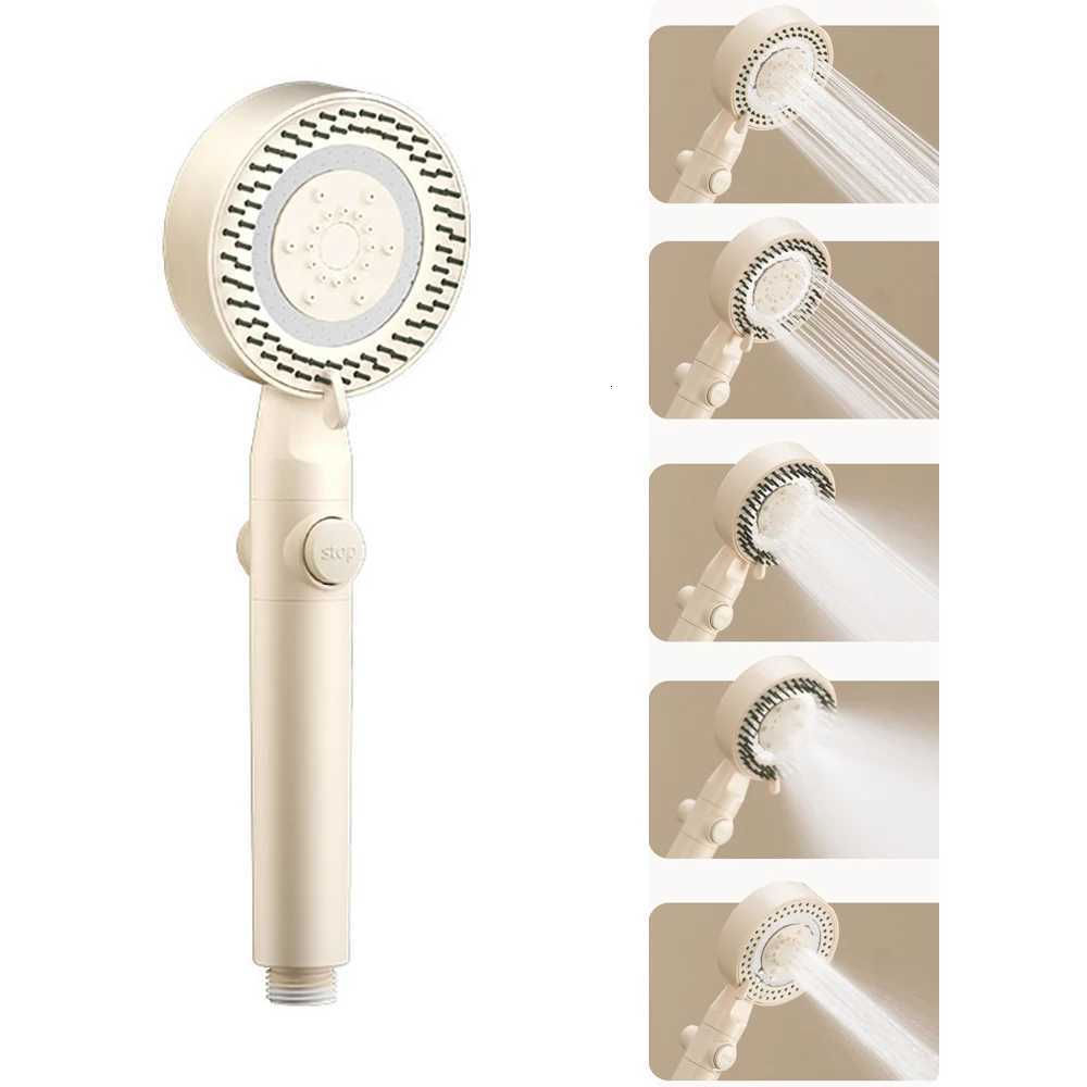 High Pressure Shower With Massage Cb Five Modes Water Saving Nozzle Pressuri Spa Shower Faucet Bathro Accessories Y251103