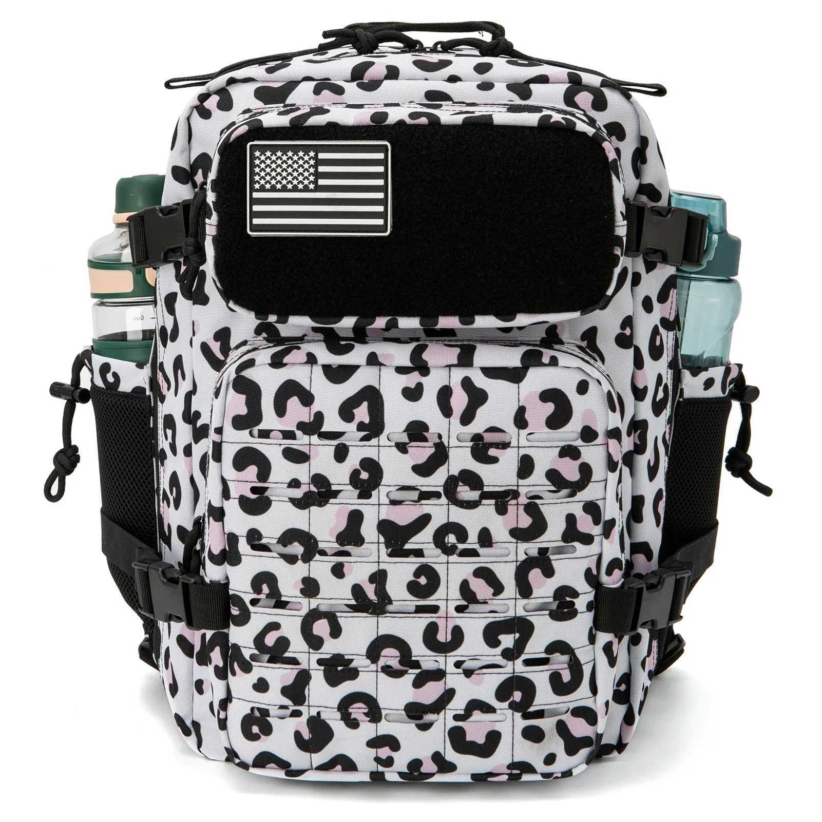 25/45L Women/men Backpack for Tactical Laser Cut Molle heavy duty backpack School Bag Gym Rucksack Treeking with Dual Cup HolderC250407