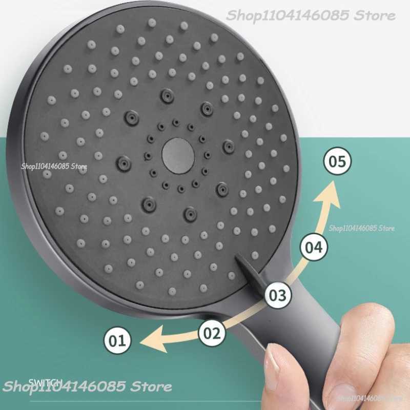 Bathro Sprayer Shower Water Saving Handheld Rain Shower Adjustable 5 Modes Shower Bath Bathro Accessories Y251103
