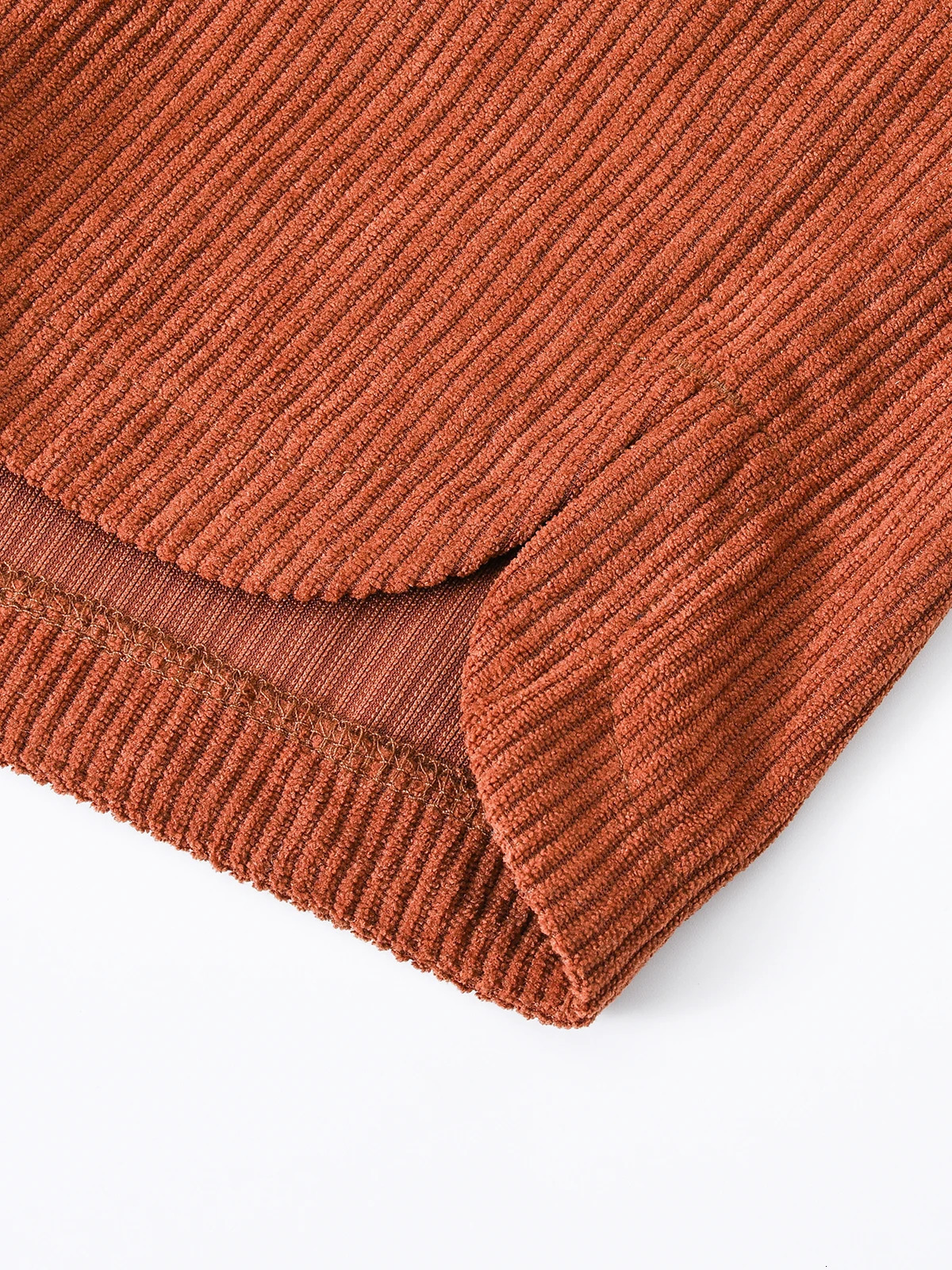 Mens casual sports shorts solid color Corduroy drawstring zipper pocket 250403e