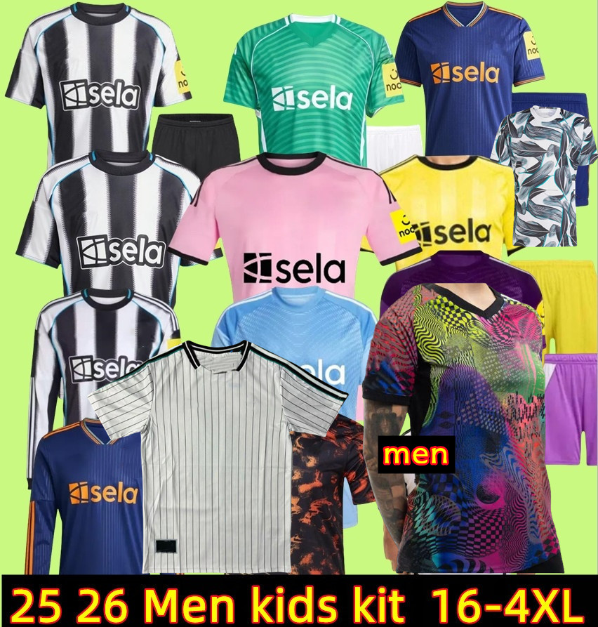 25 26 NewCaSlte ELANGA Soccer Jerseys Tonali football shirt Bruno G. Gordon WISSA GK football jersey men kit kids maillot 16-4XL