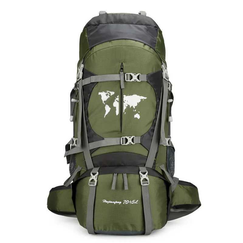 Oxford Cloth Hiking Backpack 70 Litre High Capacity Outdoor Travel Camping StandC250407