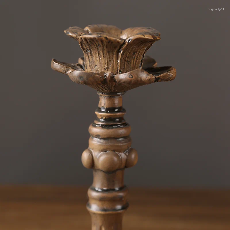 Candle Holders Resin Handicraft Vintage Holder Carve Designs Candelabrum Table Ornament Wedding Centerpieces Home Decoration H260310