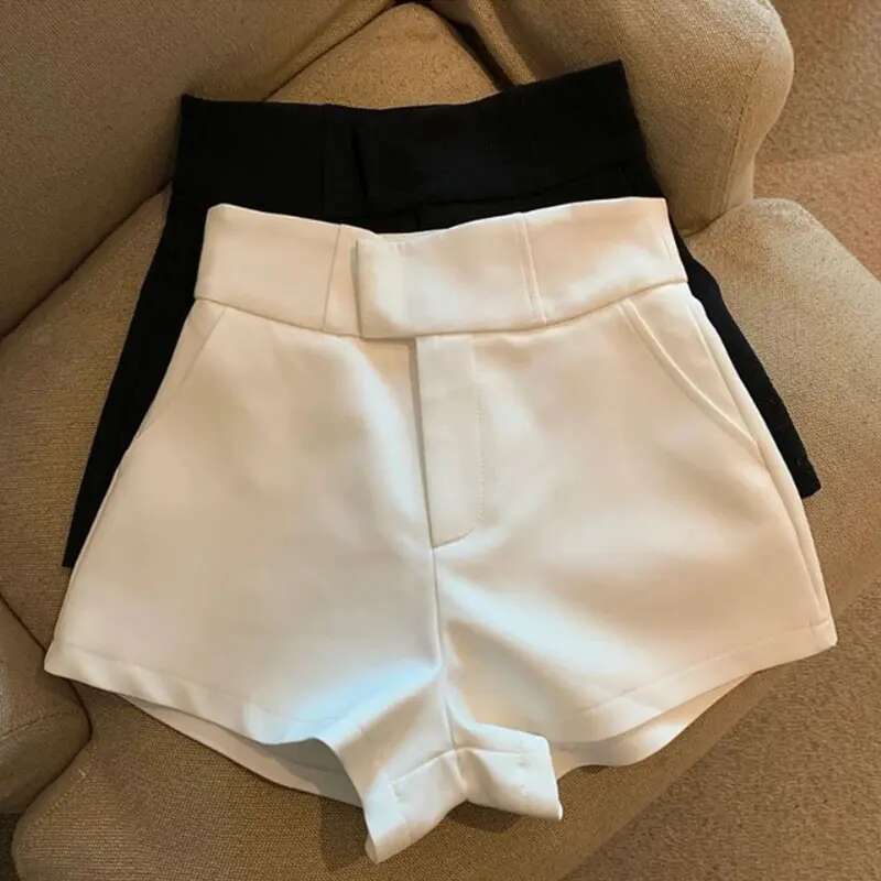 Black Women Haruku Elegance Mooyufon High Waisted Shorts A e Slim Casual Hot Girl Straight Pants Sexy