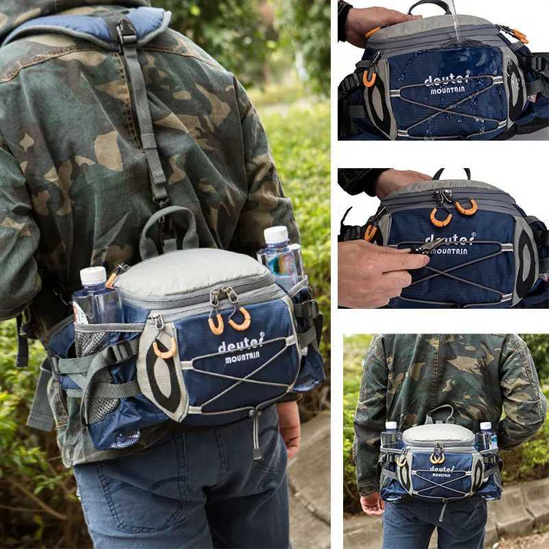 Outdoor Sports Waist Bag Cycling Camping Climbing Mens Backpack Hiking Shoulder Running Water Bottle Bicycle Fanny Pack FishingC250407
