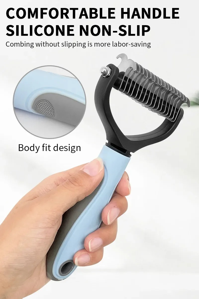 Long and Short Hair Pet Grooming Brush Effective Debris Remover for Furry Pets - view 6
