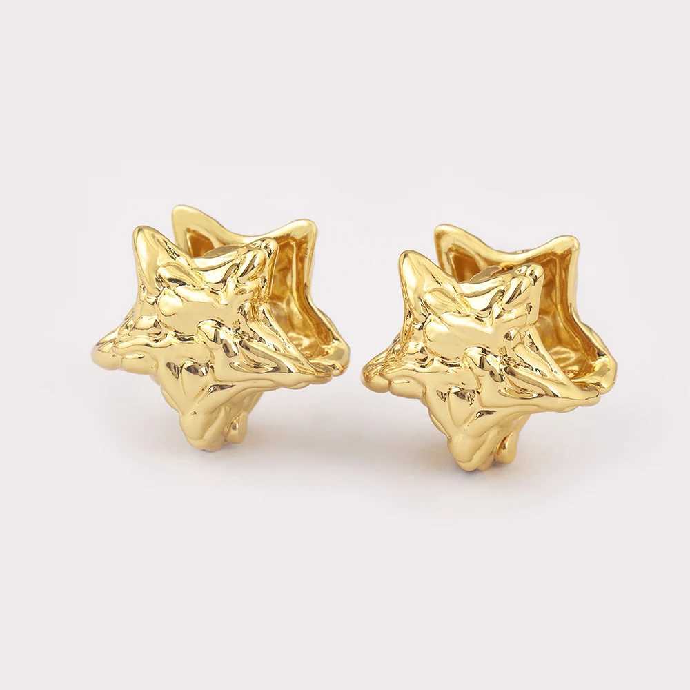 Nidin High Quality RoundStar Shape Ear Clip Earrings No Piercings Fake Cartilage For Female Copper Personality Jewelry Gifts C251103
