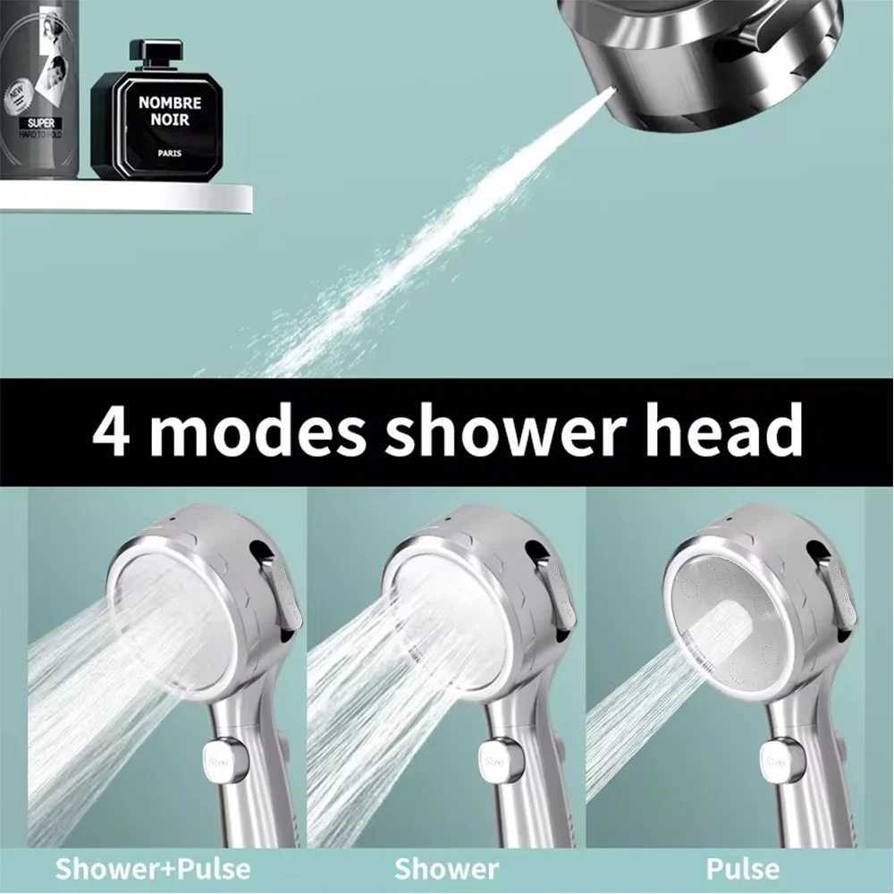High Pressure Handheld Bathro Shower Water Saving Shower Pressuri Adjustable Spray LED Digital Temperature Display Y251103qw