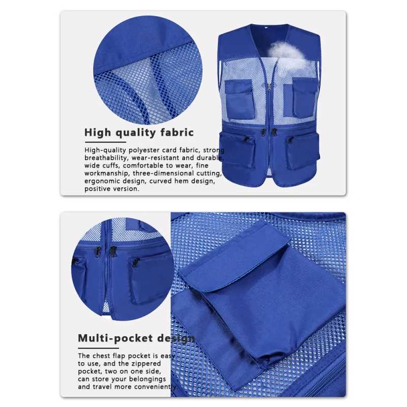 Outdoor Fishing Vests Quick Dry Breathable Multi Pocket Mesh Jackets Hiking Vest Army green fish Vest X250403