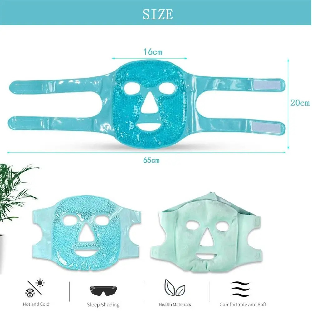 Relieve Fatigue Ice Gel Eye Face Mask Gel Beads Compress Reusable Sleep Mask Cold and Heat Reduce Face Puff Skin Care Tool 251030