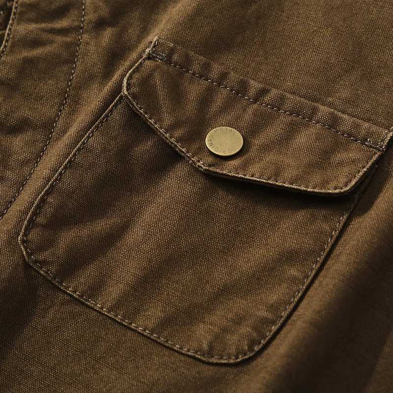 2024 autumn and winter new mens coat American vintage fashion waistcoat short cargo jacket X250403
