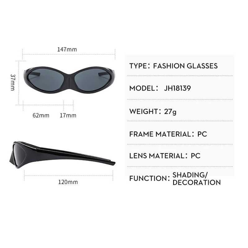 Sunglasses Y2K Wrap Around Sport Sunglasses for Men Women Vintage Punk Sun Glasses Oval Fashion Trendy Sport Shades UV400 Eyeglasses