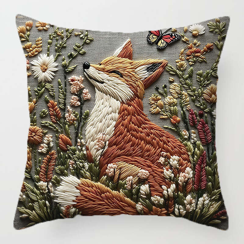 New Retro Elephant Imitation Embroidery Pillowcase Bohemian Style Sofa Printed Cushion