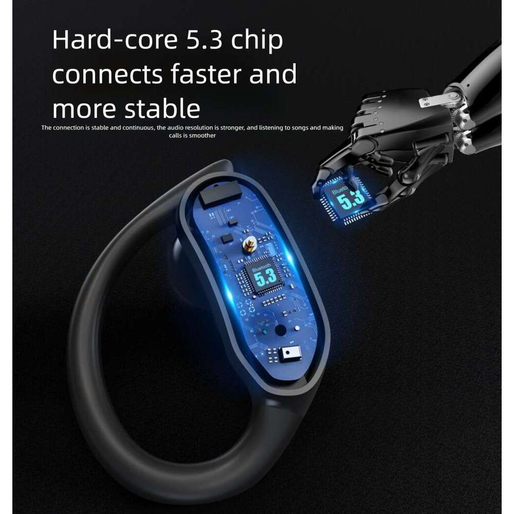 Famous Brand Noise Reduction Bluetooth TWS Ear Hook Fingerprint Touch Control Smart IPX Waterproof Long Battery Life Earphones
