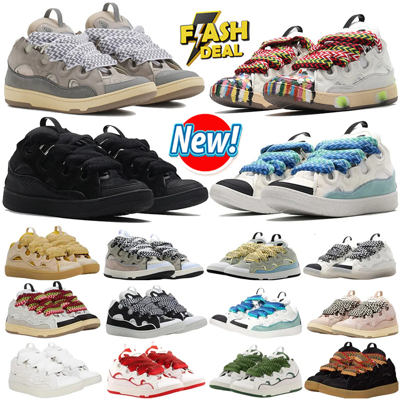 mens Luxury womens designer shoes lavinscurbs shoes sneakers pink green Nappa calfskin flats platform lavinz lavan curb black blue trainers