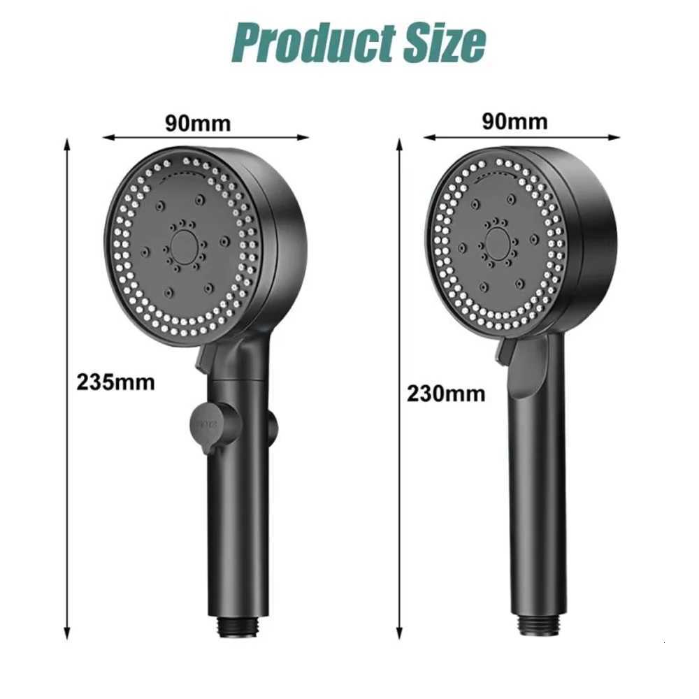 8 Mode Shower Water Saving High Pressure Shower With water stop switch Handheld Hangable Bathro Accessories Y251103