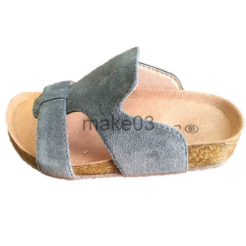 Handmade Childrens Slippers Summer New Wear resistant and Anti slip Cork Shoes Mens and Womens Sandals Cross Mirror J250403