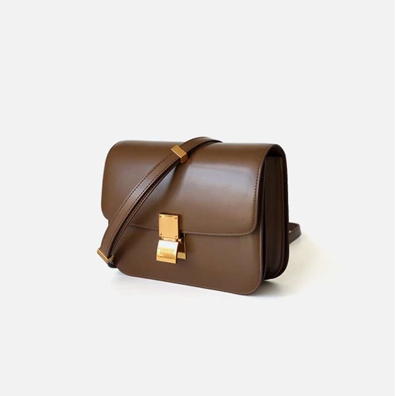 2023 Women's Tofu Upgrade Version High Quality Smooth Leather Retro Shoulder Messenger Classic Small Square Bag