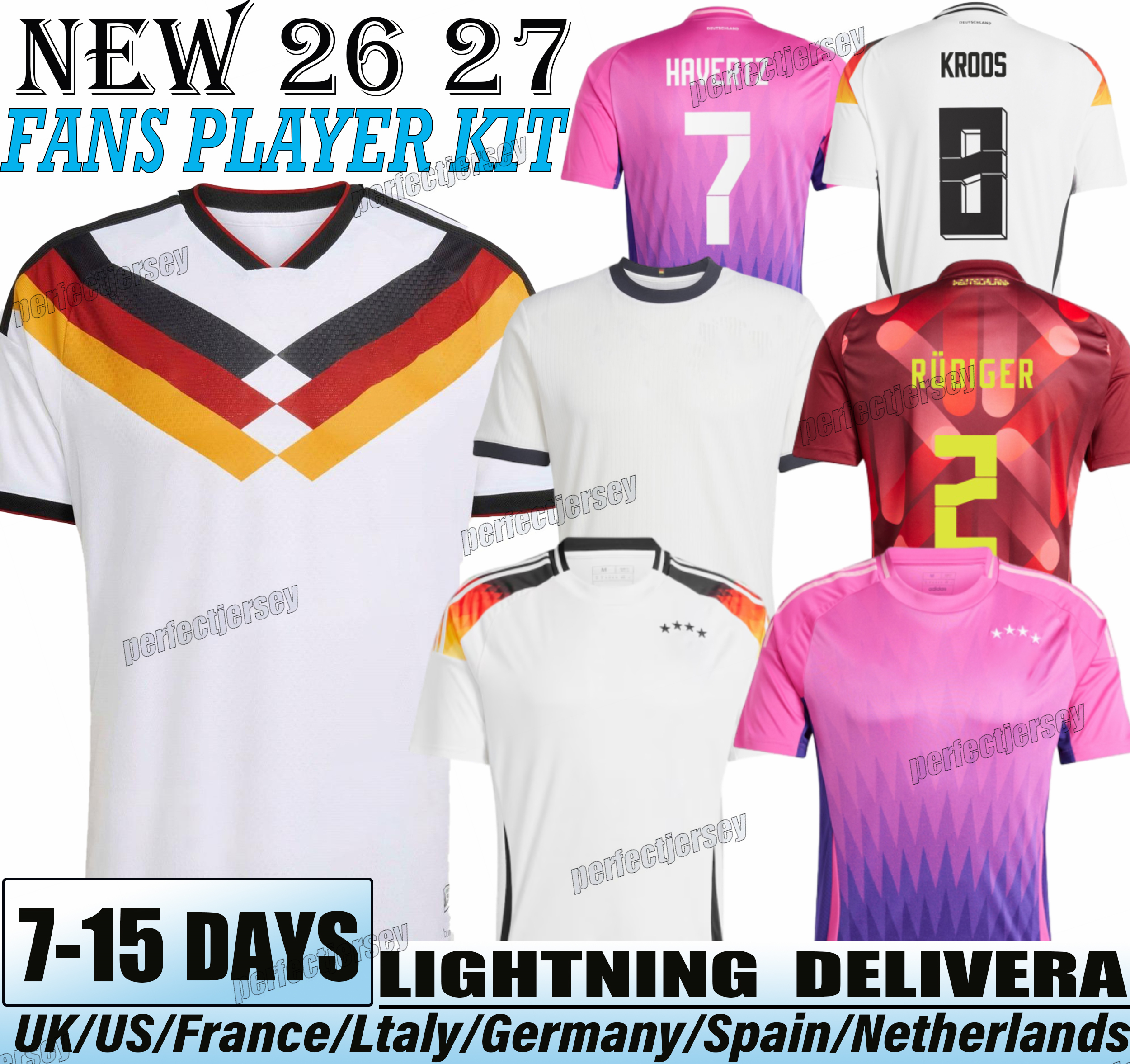 25/26/27 Deutschlands trikot KROOS Wirtz soccer jersey Gundogan Havertz Musiala Tah RUDIGER Raum MULLER Kimmich football shirt Fans Player Men kids kit