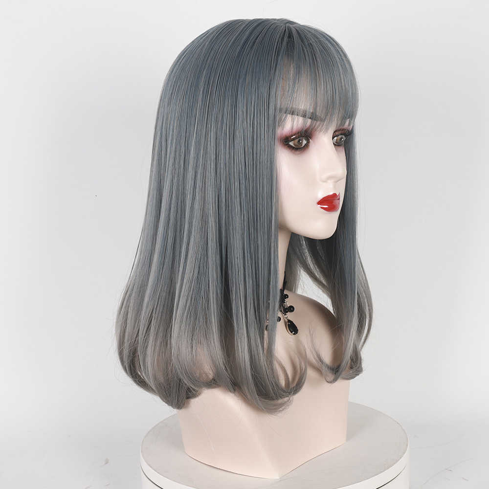 New style hairpieces for women in Japan and South Korea - medium-length long-layered air-blow hairstyle hair cap with long curly hair C250922