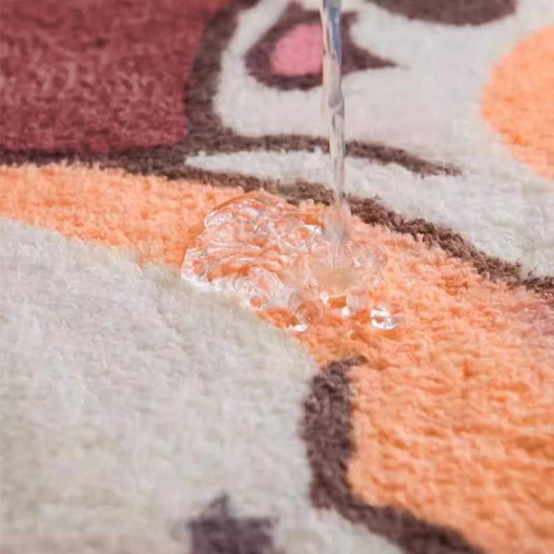 Thicked Coral Velvet Bathroom Mat Carpet Shaped Absorbent Mat Toilet Door Carpet Non-Slip Mat Absorbent Mats Toilet Foot Mats C251103