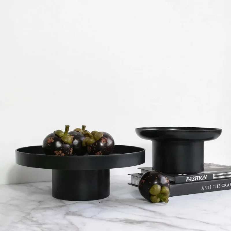1pc Solid Round Stand Tray Cake Dessert Fruit Bread Nut Cupcake Holder High Stand Plate Desktop Decor Party Supplier Y251025