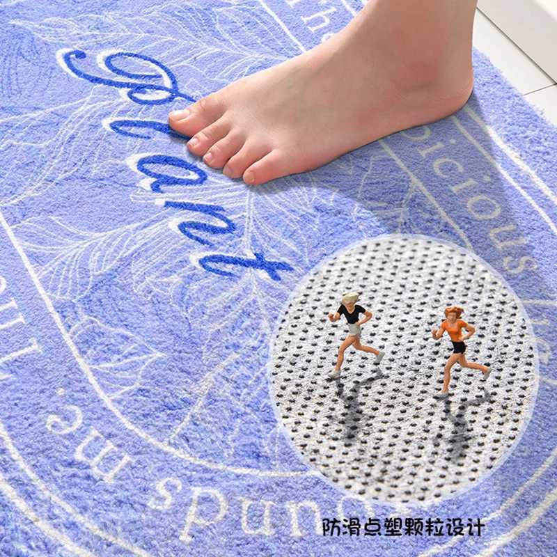 Soft Floor Mats Sketch Plants Text Flowers Rugs Home Entrance Carpet Bedroom Toilet Bathroom Door Absorbent Non-Slip Foot Pad C251103
