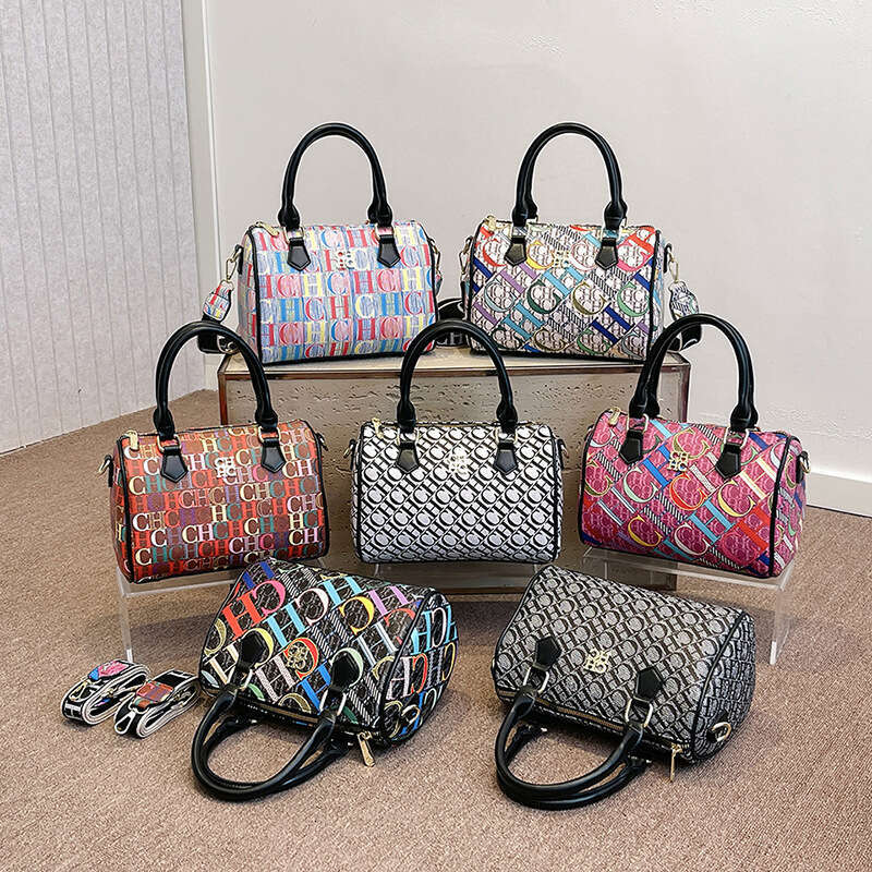 Women's Bags Beiquan CH Women's New Boston Pillow Bag Letter Printed Large Capacity Crossbody Handbag
