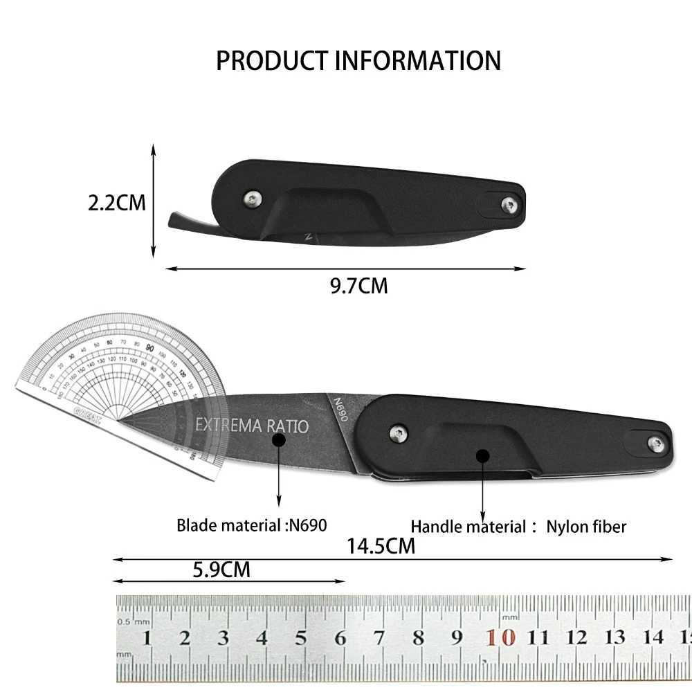 Extreme Ratio BDOR N690 Tactical Hunting Folding Knife D2 Steel Knife G10 Handle Camping Survival EDC ToolT250402